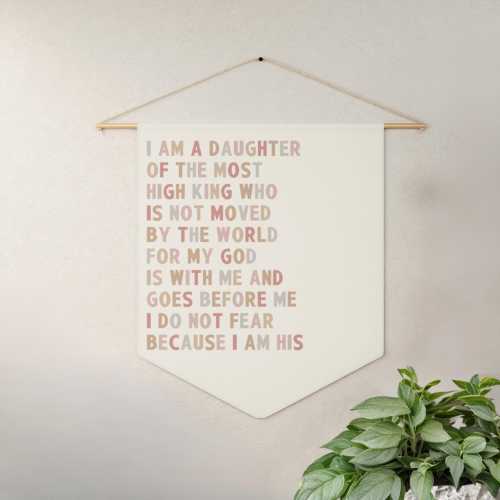 I am Daughter of The King Banner / Bible Verse for Nursery / 2 Corinthians 6:18 / Christian Nursery Wall Decor / Baby Girl Room Decor