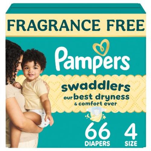 Pampers Swaddlers Sensitive Disposable Diapers - Size 4 - 66ct