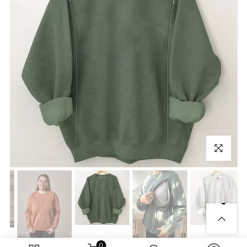 Mama's Solid Color Nursing Sweatshirt