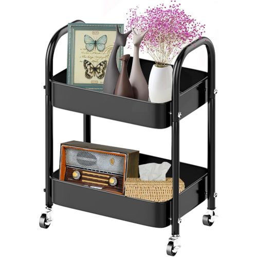 Melody House 2 Tier All-Metal Rolling Cart