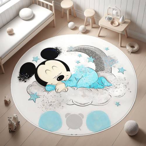 Mouse Rug,Sleeping Rug,Baby Boys Playroom Mat,Washable Round Nursery Rug,Non Slip Kids Rug,Mouse Mats,PILLOW CASE GIFT