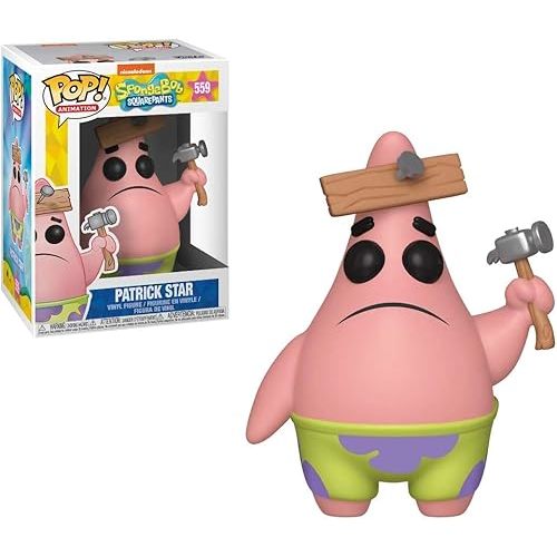 Patrick Star: Funko POP! Animation Vinyl Figure & 1 POP! Compatible PET Plastic Graphical Protector Bundle [#559 / 39553 - B]