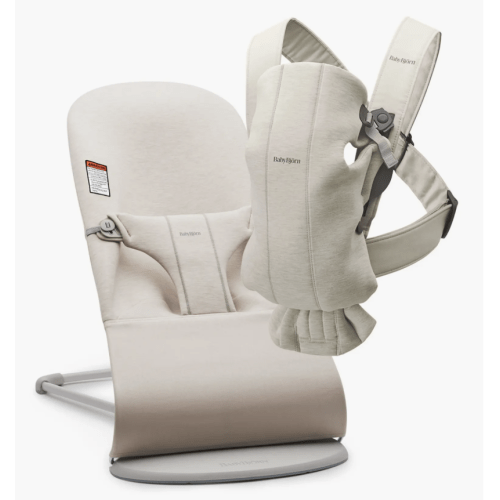 Bouncer Bliss Convertible Jersey Baby Bouncer & Baby Carrier Mini Bundle