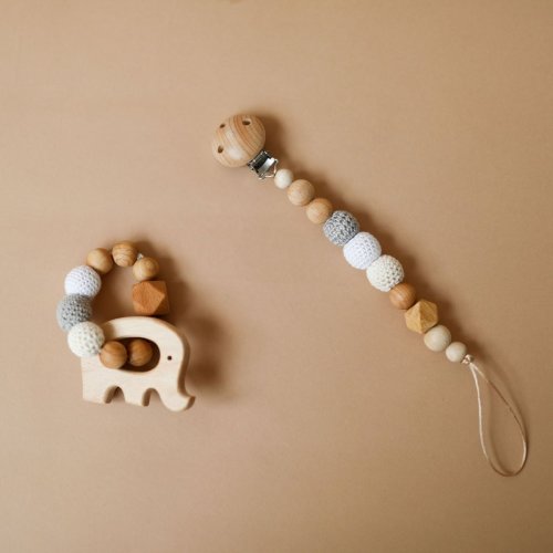 Luna Paci Clip & Teether Rattle Set