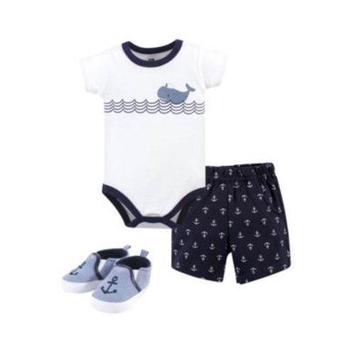 Cotton Bodysuit, Shorts and Shoe Set