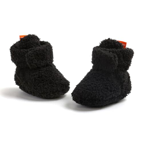 Baby Booties Cozy Fleece Slippers Soft Baby Shoes With Gripper Soles, Winter Warm Infant Newborn Crib Sock Shoes First Walkers