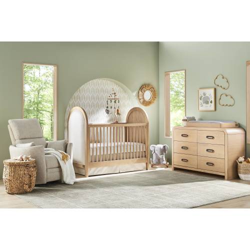 Drew & Jonathan Kids Hidden Hills 5 Pc Light Oak Wood Bedroom Set With Dresser, Crib, Changing Tray