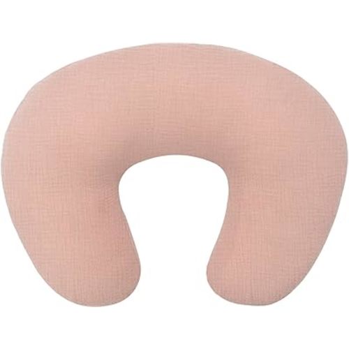 FUNUPUP Muslin Nursing Pillow Cover Compatible with Boppy Nursing Pillow, Soft Baby Nursing Covers for Breastfeeding Pillows for Baby Boys Girls, Pink