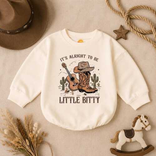 Funny Cowboy Baby Romper Sweater, Western Bodysuit, Baby Shower Gift