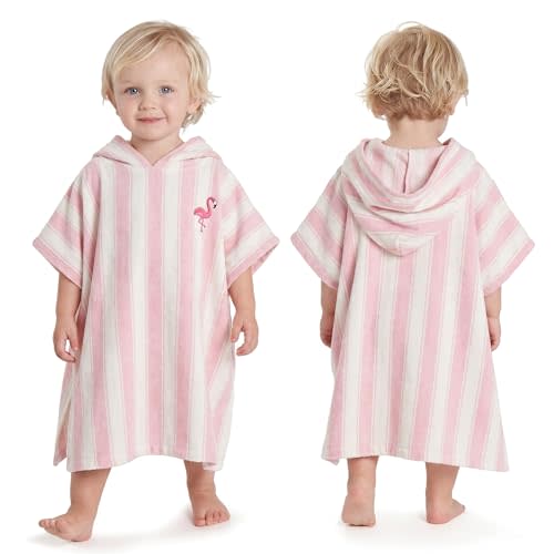 Stylish Hooded Beach Towel for Kids - Soft Cotton Poncho for Toddlers 0-3 | Extra Soft, Fast Drying Cotton - The Perfect Baby Cover Up for Beach Days, Pool and Bath Time Adventures