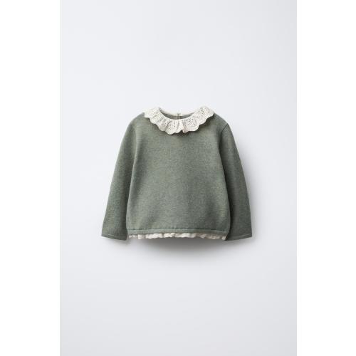 LACE KNIT JUMPER - Light green | ZARA United States