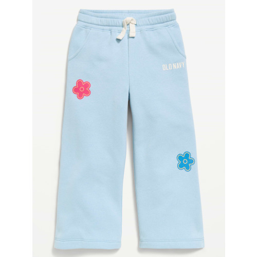 Logo Graphic Wide-Leg Sweatpants for Toddler Girls