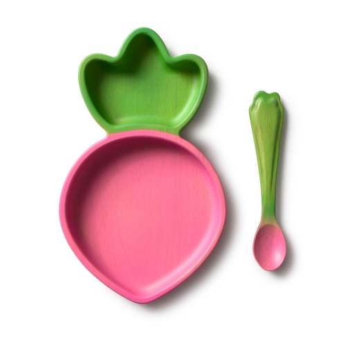 Ramona The Radish Plate & Spoon Set