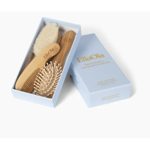 Unisex 3-Piece Bamboo Brush & Comb Set - Baby