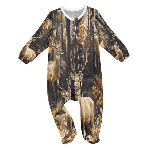 Baby One-Piece Footies Sleeper Pjs Footed Bodysuit Rompers Zipper for Boys Girls 3M