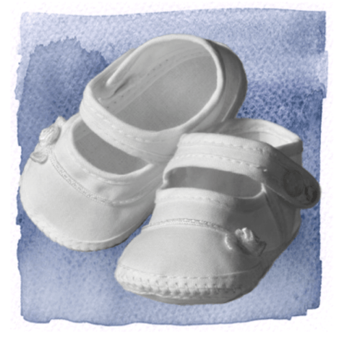 6mo Temple Sealing Cotton Shoe #1CAGASH | Baby Blessing Footwear | White Elegance