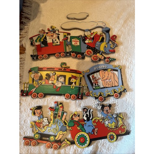 Vintage Disney Baby Wall Hang Four Pieces Train
