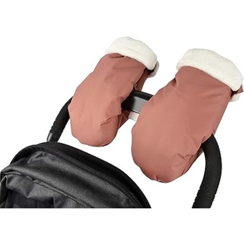 BEABA Waterproof Fleece Lined Universal Stroller Gloves, Hand Warmer Muff, Anti-Freeze Stroller Mittens for Handlebars, Winter Stroller Accessories, Baby Winter Essentials