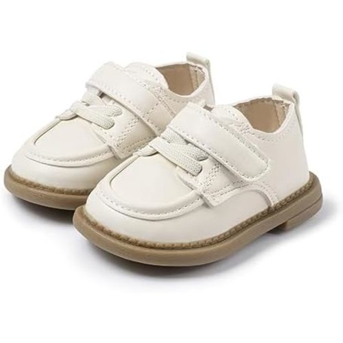 ohsofy Infant Baby Boy Oxford Shoes PU Leather Loafers Rubber and Soft Sole Wedding Dress Shoes Toddler Girl Baby Walking Shoes