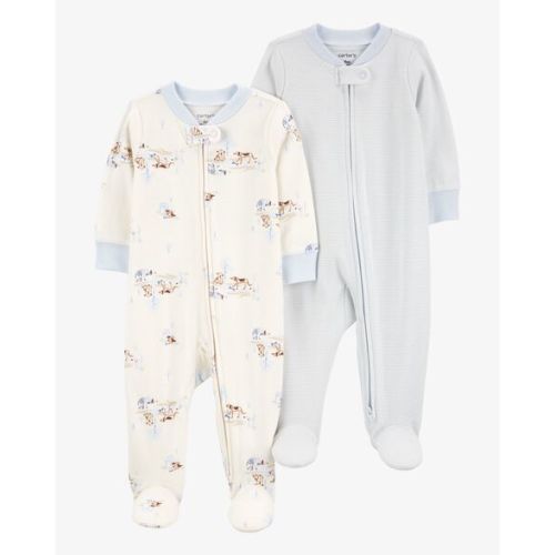 Baby 2-Pack 2-Way Zip Sleep & Play Pajamas - 3 - 6 Months