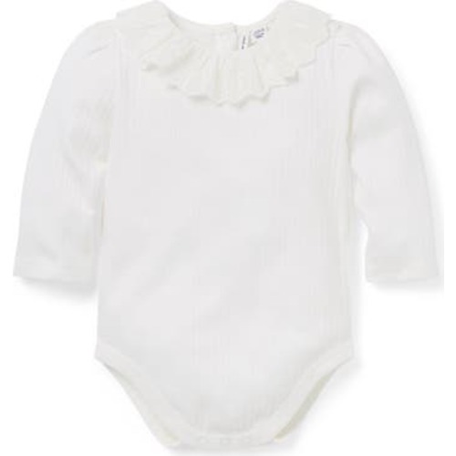 Baby Pointelle Ruffle Collar Bodysuit, 3-6M