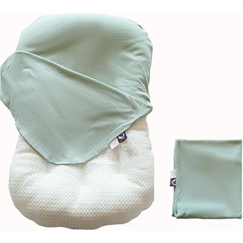 Organic Infant Lounger Cover, 100% Organic Cotton, Newborn Essentials, Baby Gifts | Cover Only (Sage Green)