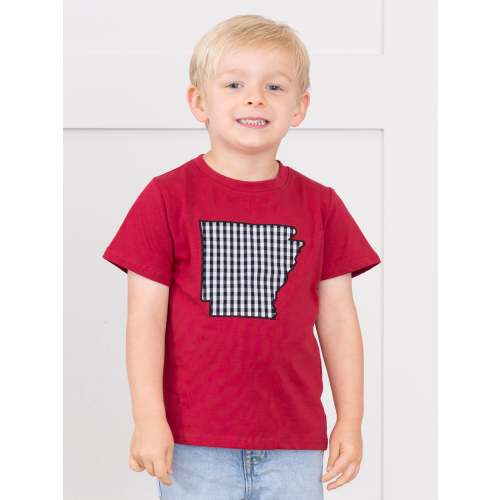 Arkansas Embroidered Gingham Shirt