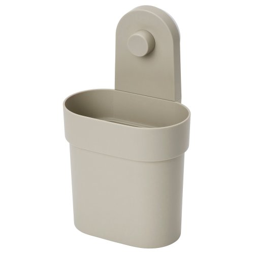 ÖBONÄS Container with suction cup - gray-beige