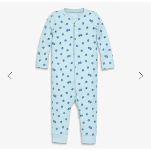 Blueberry zipper PJs onsie