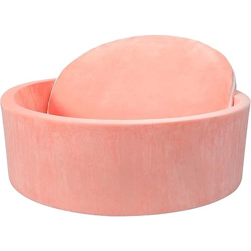 Foam Baby Ball Pit, 35.4"x 11.8" Ball Pits for Toddlers, Soft Round Kiddie Playpen Ball Pool for Kids with Soft Memory Sponge, Ideal Gift for Babies Indoor and Outdoor Game,Pink(Balls not Included)
