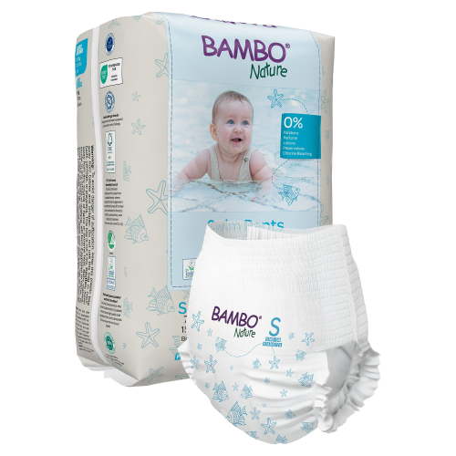 Bambo Nature Baby Swim Diaper Small, 15 to 26 lbs. 1000024401, 12 Ct