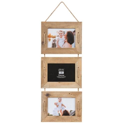Barnwood Rope Collage Wall Frame