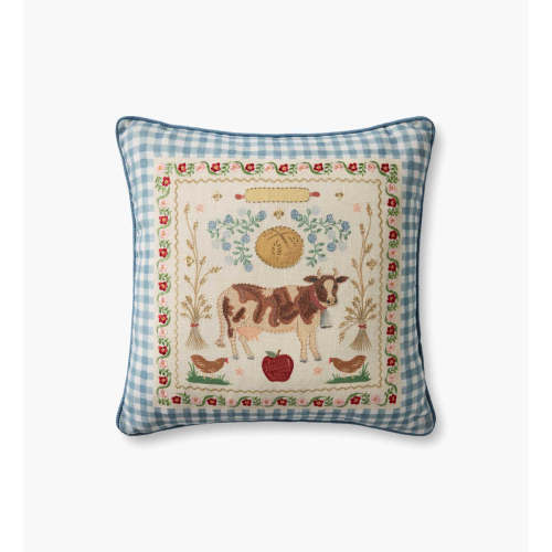 Country Home Embroidered Pillow - Multi | Rifle Paper Co.