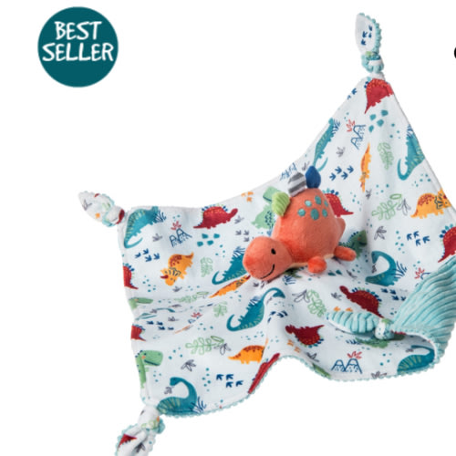 Pebblesaurus Character Blanket – 13x13" - Mary Meyer Stuffed Toys