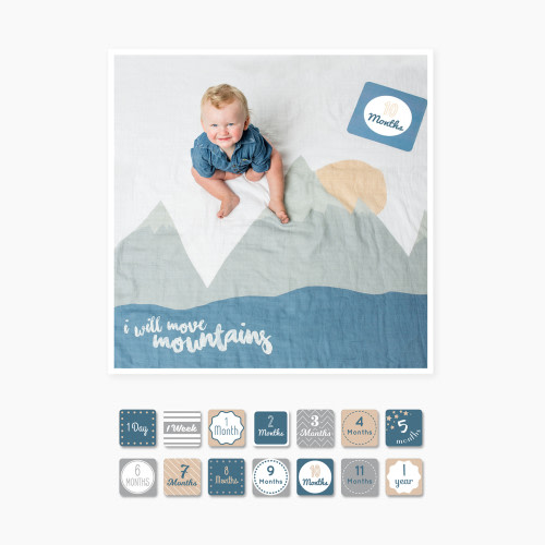 Lulujo Blanket and Milestone Cards - Mountains