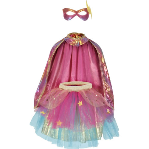 Super-duper Tutu, Cape & Mask - Pink & Gold