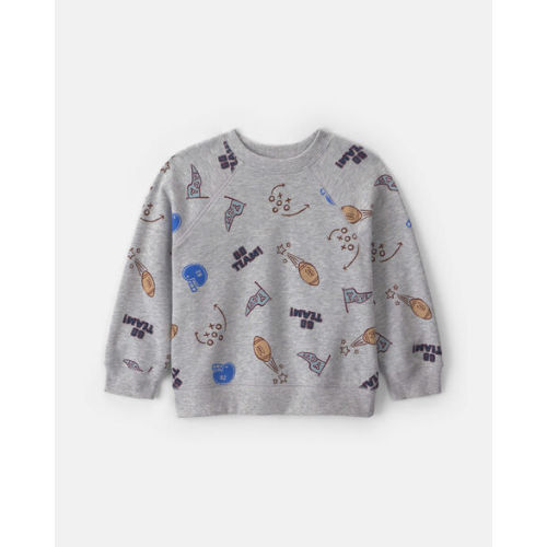 Toddler Boy Game Day Pullover Sweatshirt - Grey | Carter's