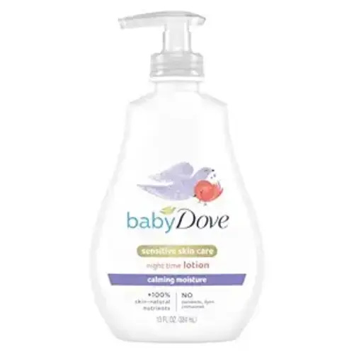 Baby Dove Sensitive Skin Care Baby Lotion For a Soothing Scented Lotion Calming Moisture Hypoallergenic and Dermatologist-Tested 13 oz