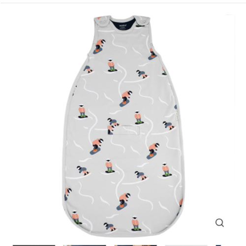 4 Season® Ultimate Baby Sleep Bag, Merino Wool & Organic Cotton, Snowboarder