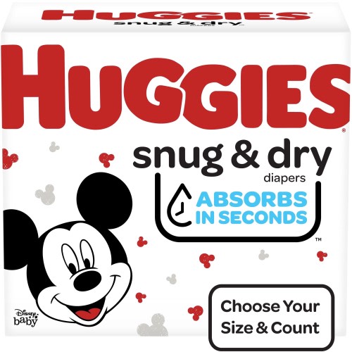 Huggies Snug & Dry Comfortable Hypoallergenic Wetness Indicator Diapers - Size N, 76 Count