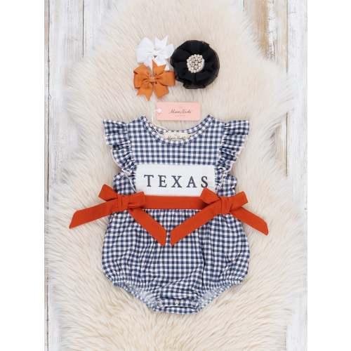 Texas Smocked Gingham Bubble