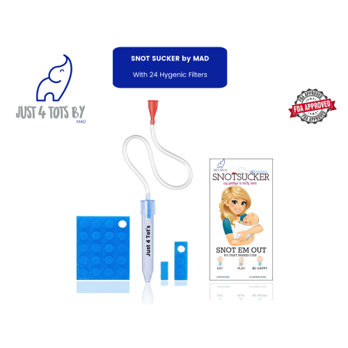 Just4Tots by MAD Nose Frida Baby Nasal Aspirator The Snot Sucker with 24 Extra Filters from Just 4 Tot's by MAD | Compare us to Nose Frida