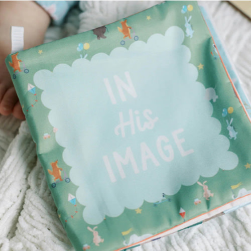 In His Image Fabric Baby Book – Tiny Theologians