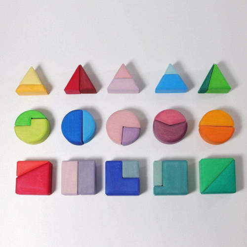 Grimm’s Building Set Triangle Square Circle - Art Blocks – The Natural Baby Company