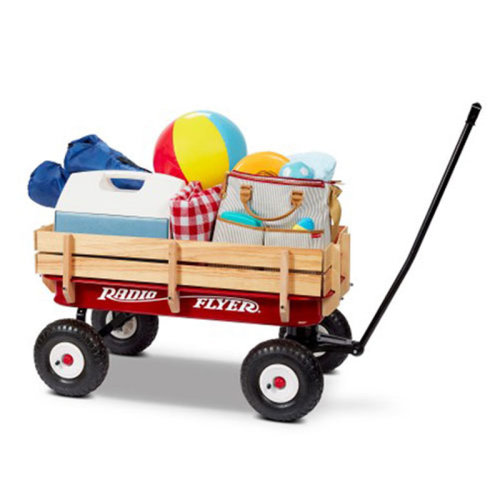 Radio Flyer Full-Size All-Terrain Steel and Wood Pull Food & Drink Server & Reviews | Wayfair