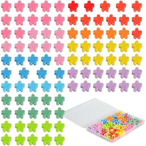 Mini Flower Hair Clip Flower Clips,Colorful Mini Hair Claw,for Women, Girls,Baby, Toddler Bangs Strong Grip Small Tiny Rainbow Hair Clips (50, Assorted)