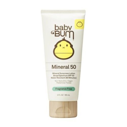 Baby Bum Mineral Sunscreen Lotion - SPF 50 - 3oz: No Fragrance, Paraben-Free, Vegan, Oxybenzone-Free