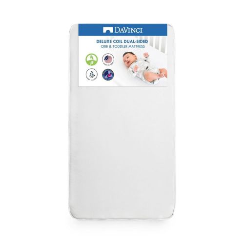 DaVinci Deluxe Coil Crib & Toddler Mattress, Greenguard Gold Certified: Hypoallergenic, Waterproof Cover, 5.5" Thickness, Hybrid Mattress
