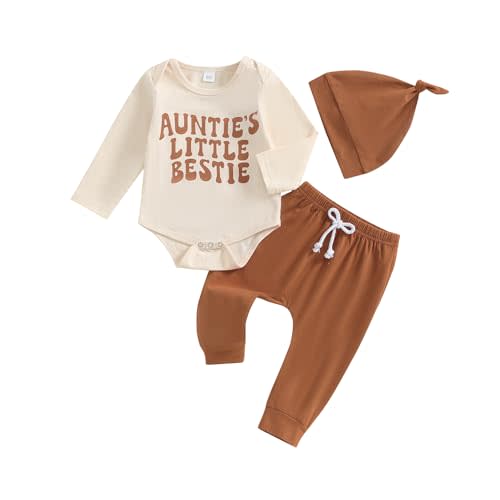 Fiomva Newborn Baby Clothes Outfits Boy Funny Letter Short Sleeve Onesie Romper+Long Pants Set Infant Summer Clothing