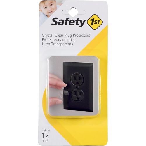 Safety 1st Crystal Clear Plug Protectors-12pk